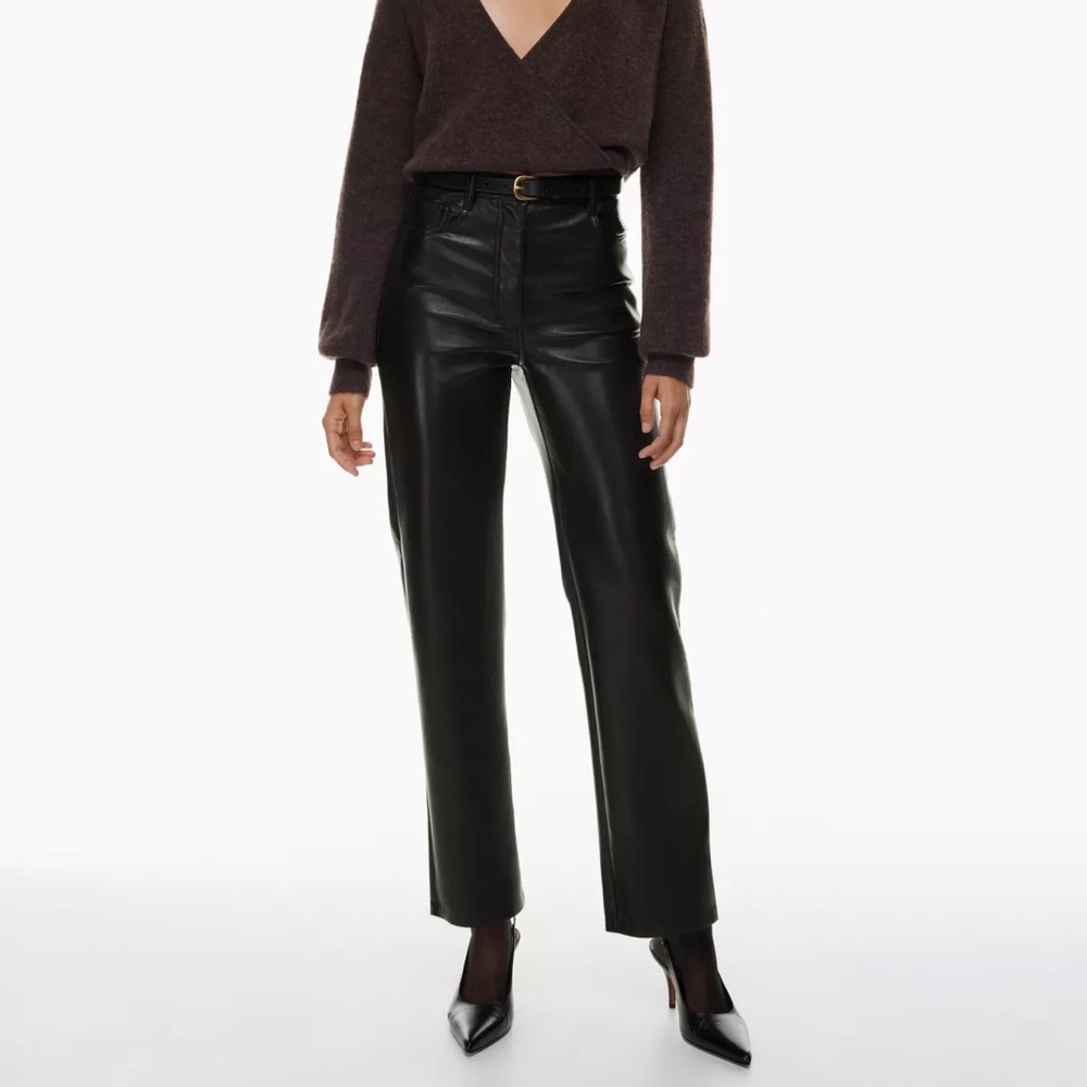 Aritzia Wilfred The Melina Pant High Waisted Vegan Leather